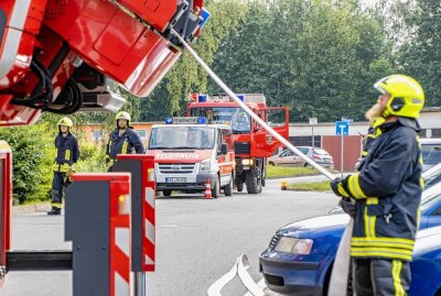 Großeinsatz der Feuerwehr in Zwönitz. Foto: André März