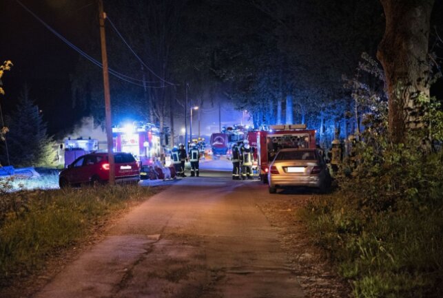 In Olbernhau kam es gestern am späten Abend zu einem Brand. Foto: B&S/Robert Butter