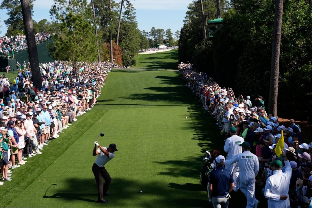 Grün-Geflüster: Die wichtigsten Protagonisten beim Masters - Superstar Tiger Woods bei einer Trainingsrunde im Augusta National Golf Club.