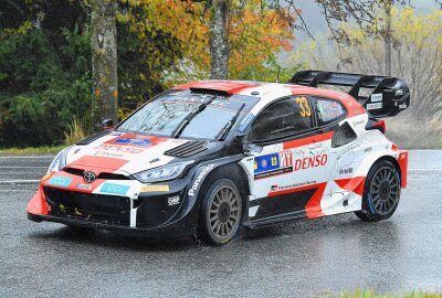 Halbzeit beim Rallye-WM-Lauf in Deutschland, Tschechien und Österreich - Elfyn Evans/Scott Martin wollen das Titel-Duell noch offen halten. Foto: Thorsten Horn