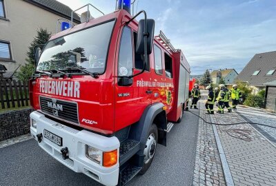 Heckenbrand in Zschorlau - In Zschorlau kam es zu einem Heckenbrand. Foto: Niko Mutschmann