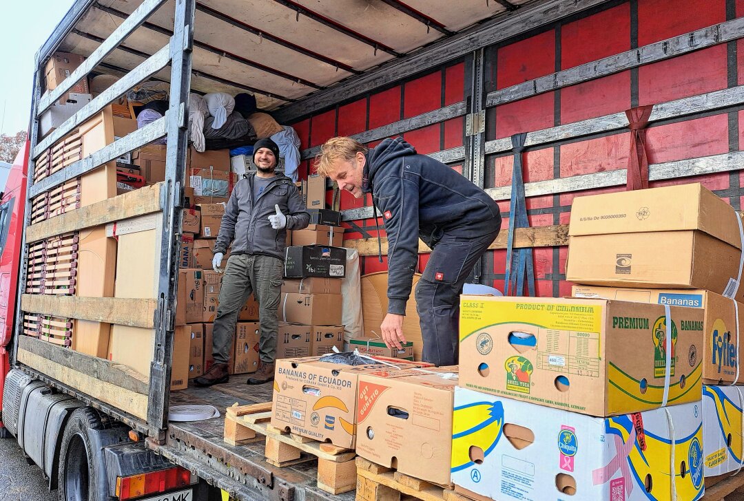 Hilfstransporte von Hainichen in die Ukraine unter erschwerten Bedingungen - Seit April 2022 hat der Hainichener Verein Communitas insgesamt 24 Hilfstransporte auf die Reise in die Ukraine geschickt. Foto: Thomas Kretschmann