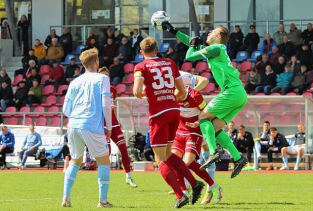 Der Chemnitzer FC hat keine große Mühe beim VfB Germania Halberstadt. Die Himmelblauen siegten mit 2:0. Foto: Fokus Fischerwiese