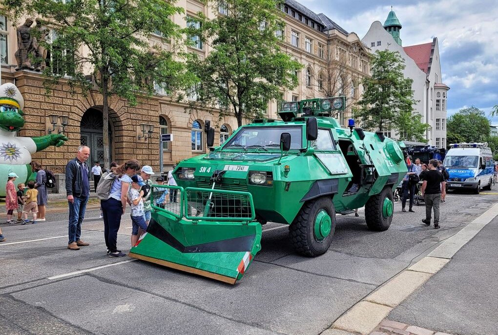 Die Technikschau zum Tag der Polizei Sachsen in Chemnitz. Foto: Katja Lippmann-Wagner
