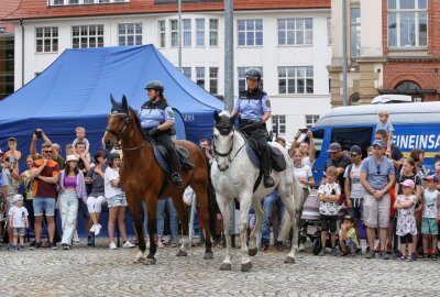 Hinter den Kulissen beim Tag der Polizei in Chemnitz - Die Reiterstaffel stellt sich vor. Foto: Katja Lippmann-Wagner