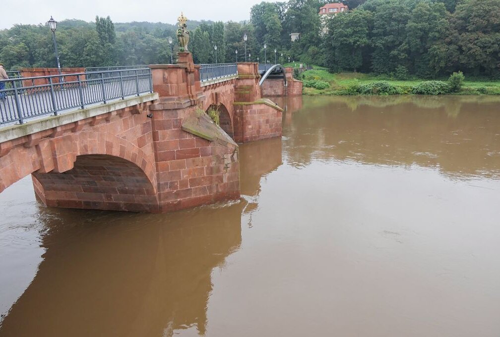 Hochwasserschutzanlage: Tor in Grimma fehlt - Das Tor der Hochwasserschutzanlage in Grimma fehlt. Foto: Sören Müller