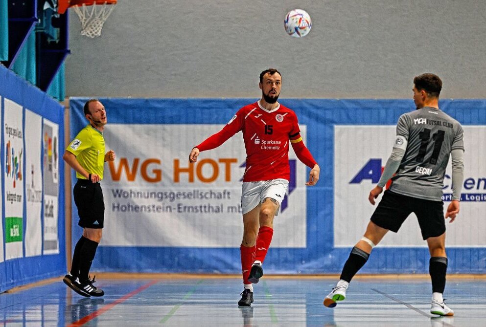 Hohenstein-Ernstthal ist jetzt Bundesliga-Erster im Futsal - Sportgerichtet wertet das ausgefallene Spitzenspiel. Foto: Marcus Pfeifer