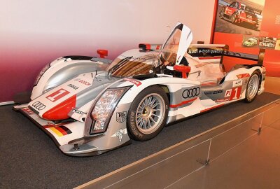 Horch-Museum Zwickau: Auf "Windschnittig" folgt "Form vollendet?" - ... und dem Audi R18 e-tron Quattro wird das Thema Aerodynamik im Motorsport beleuchtet. Foto: Thorsten Horn
