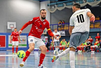 HOT 05 verliert erstmals seit September - Christopher Wittig, Kapitän von HOT 05 Futsal und der deutschen Nationalmannschaft, im Heimspiel gegen Stuttgart im Januar. Foto: Markus Pfeifer