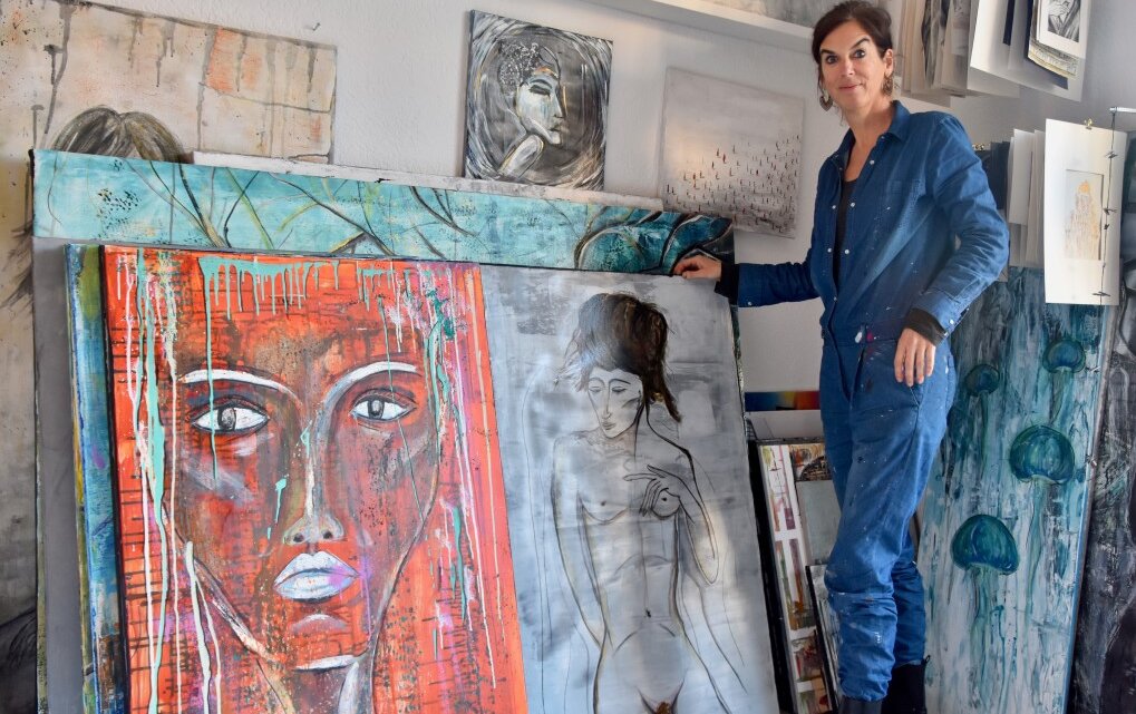 Die Künstlerin Mandy Willecke eröffnete in der Pandemie ihren eigenen Laden auf dem Kaßberg.