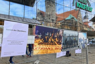 Im Zeichen des Friedens: Chemnitzer Friedenstag - In Chemnitz findet heute, in Gedenken an die Bombadierungen am 5. März 1945, der Friedenstag statt. Foto: Steffi Hofmann