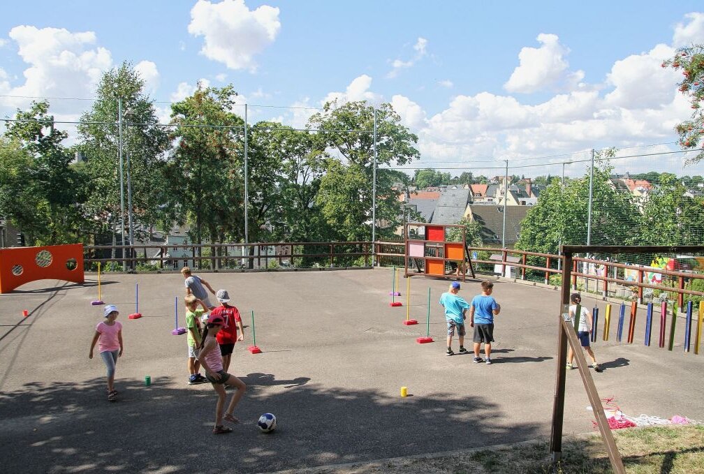 In den Ferien hat Langeweile in Mittweida keine Chance - Spiel- und Sportplatz am SFZM. Foto: Andrea Funke/Archiv