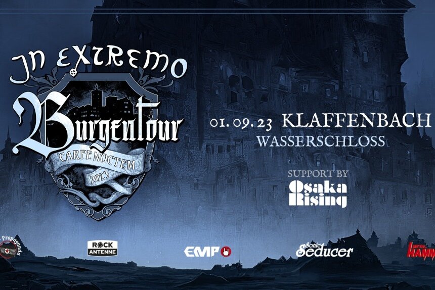 In Extemo auf Burgentour im Wasserschloss Klaffenbach - Am 1. September kommen In Extremo für ein Konzert ins Wasserschloss Klaffenbach.