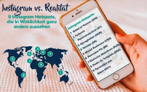 Instagram vs. Realität: die Welt ohne Filter - Instagram versus Realität: Wie unsere Welt ohne Filter aussieht. Foto: travelcircus 