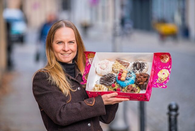 Nicole Lehmanns Donuts lösten 2021 einen Donut-Hype in Chemnitz und Zwickau aus. Foto: ERZ-Foto/Georg Ulrich Dostmann