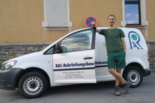Kanalbau - Ein Beruf mit Köpfchen und handwerklichem Geschick - Der 23-jährige Nick ist Azubi als Kanalbauer beim RAC-Rohrleitungsbau Altchemnitz.