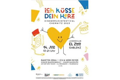 Kindermusikfestival am 14. Juli in Chemnitz - Das Kindermusikfestival "Ich küss dein Herz" findet am 14. Juli in Chemnitz statt.