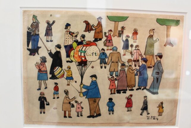 Kindheit vor 90 Jahren: Esche-Museum zeigt  "Szenen des Alltags" - Auf den Zeichnungen wird anschaulich der Lebensalltag vor 90 Jahren dargestellt. Foto: Annett Büchner
