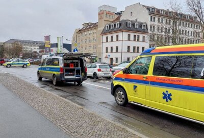 Kleinkind bei Unfall in Leipzig schwer verletzt - Die Kreuzung, an der sich der Unfall ereignete. Foto: Christian Grube