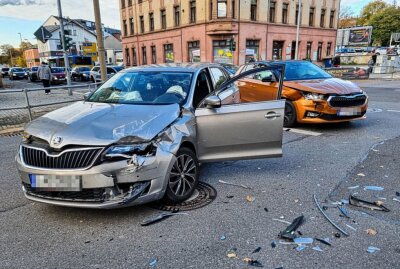 Kreuzungsunfall auf dem Chemnitzer Sonnenberg - Am Montagnachmittag kam es zu einem Unfall an einer Kreuzung. Foto: Harry Haertel