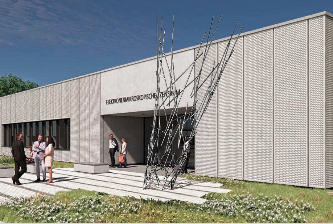 Kunstobjekt am Neubau der Technischen Universität steht fest - So soll das Kunstwerk im Eingangsbereich aussehen. Visualisierung: Stefanie Welk