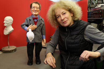 Blick in die Handpuppen- und Marionetten-Werkstatt von Brigitte Schneider in Lichtenstein. Foto: Andreas Kretschel