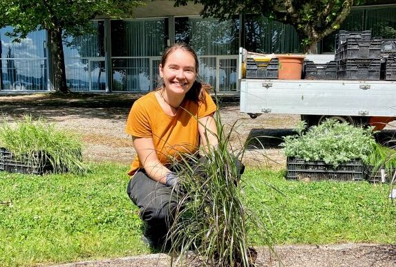 Limbach: Studentin widmet sich Gartenfürsten - Die Limbacherin Tabea Müller hat im Badgarten Überlingen ihren Siegerentwurf gepflanzt. Foto: privat