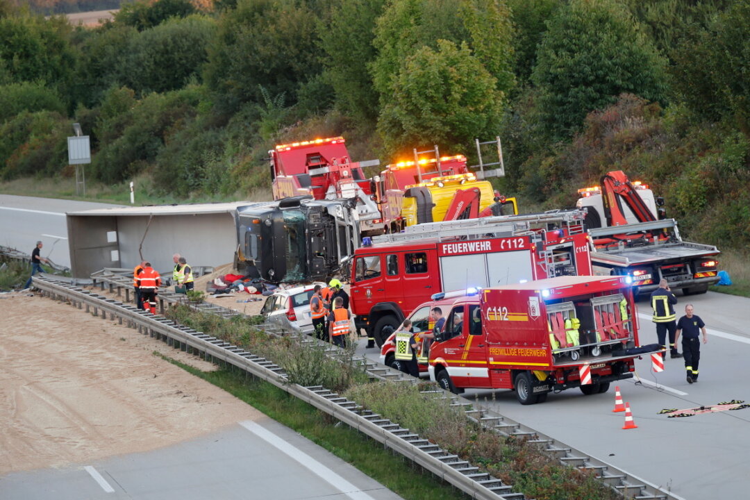 Auf der A72 kam es zu einem Unfall. Foto: Harry Härtel / haertelpress