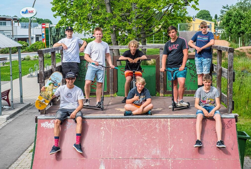 Lugauer Skateareal soll anstatt eines Pumptracks ein neues Skategerät bekommen. Foto: Georg Ulrich Dostmann 