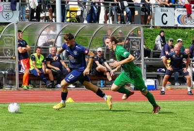 Marienberg bejubelt Sieg im Kellerduell der Oberliga Süd - War oft nicht zu bremsen: Kevin Werner. Foto: Andreas Bauer