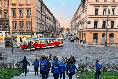 Marienberger Nachwuchs genießt internationales Flair in Prag - Auch Ausflüge in die Prager Innenstadt standen täglich auf dem Programm. Foto: HSV