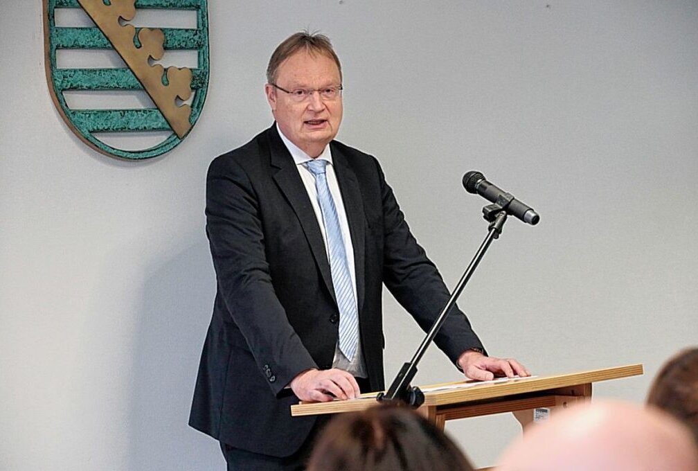 Martin Uebele ist neuer Präsident des Amtsgerichts Chemnitz - Amtseinführung des neuen Präsidenten des Amtsgericht Chemnitz. Foto: Harry Haertel