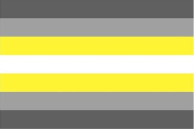 Die Flagge der Demigender: Personen mit der Geschlechtsidentität "Demigender" fühlen sich nur zum Teil einem Geschlecht zugehörig.