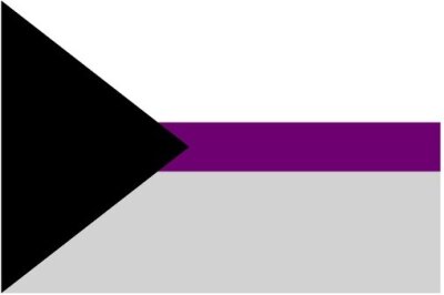 Die Flagge der Demisexuellen: Demisexuelle fühlen erst eine sexuelle Anziehung nachdem sie eine emotionale Bindung zu der Person aufgebaut haben.