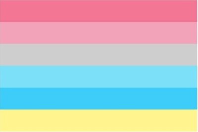 Die Flagge von Genderflux: Im Gegensatz zu Genderfluid ändert sich die Geschlechtsidentität nicht, sondern nur die Intensität, mit der eine Person ihr Geschlecht empfindet.