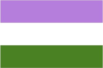 Die Flagge für Genderqueer: Dieser Begriff steht für Personen, deren Geschlecht nicht in die geschlechtsbinäre Norm, also weiblich und männlich, passt.