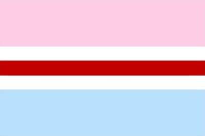 Die Flagge der Hijra: Hijras sind Personen, die als physiologische Männer oder Intersexuelle geboren wurden und von ihrer Familie verstoßen wurden oder geflohen sind. Sie identifizieren sich als drittes Geschlecht, Transgender, transsexuelle Frauen, weibliche Männer oder Androgyne.