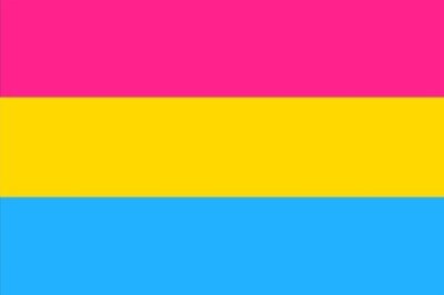 Die Flagge für Pansexualität: Personen, die pansexuell sind, sind meist "geschlechtsblind" und fühlen sich zu allen Geschlechtsidentitäten hingezogen. 