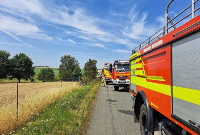 Mehrere Brände in Grimma: Feuerwehren bleiben auf Trab - Mehrere Brände um Grimma hielten die Feuerwehren auf Trab. Foto: Sören Müller