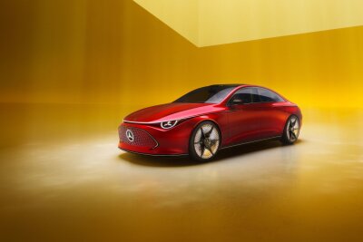 Mercedes CLA-Studie stimmt auf neue Kompaktklasse ein - Zur IAA Mobility in München enthüllt Mercedes die Studie des nächsten CLA, der als neues Basismodell 2025 eingeführt werden soll.