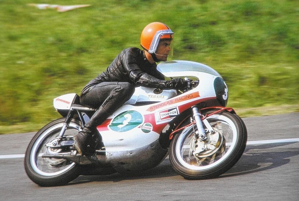 Mit lediglich einem Motorradrennen unsterblich gemacht - Dieter Braun 1971 auf dem Sachsenring. Foto: Günter Geyler / Archiv Thorsten Horn