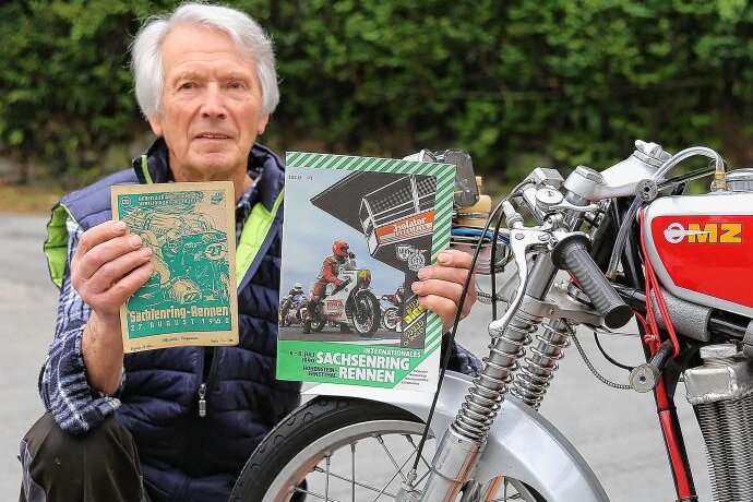 MZ-Veteran Klaus Pellert feiert 85. Geburtstag - Klaus Pellert blickt auf 65 Jahre Straßenrennsport-Leidenschaft zurück. Foto: Thomas Fritzsch/PhotoERZ