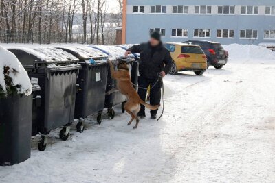 Nach Drohung gegen Schule in Marienberg: Urheber ermittelt - Auch Spürhunde sind im Einsatz. Foto: Harry Härtel