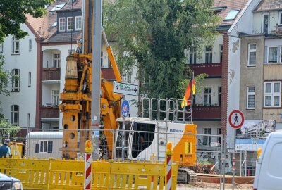 Nach Leipziger Baggerbesetzung kommt "Hildebrands Eck" jetzt doch - aktuelle Bautreiben an der Hildebrandstraße 40 in Connewitz. Foto: Anke Brod