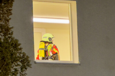 Nächtlicher Feuerwehreinsatz in Bad Schlema.