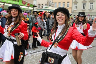 Narren entern Plauens Straßen zum 27. Mal! - Diesen Sonntag blasen die Plauener Narren zum 27. Carnevalsumzug. Foto: Thomas Voigt/Archiv