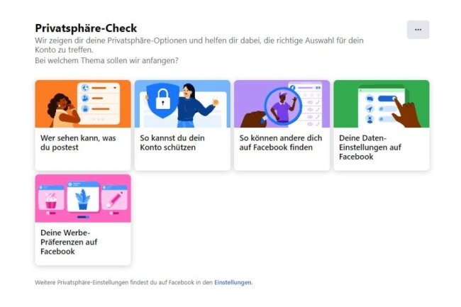 Facebook-Privatsphäre-Check. Screenshot: FB/bl