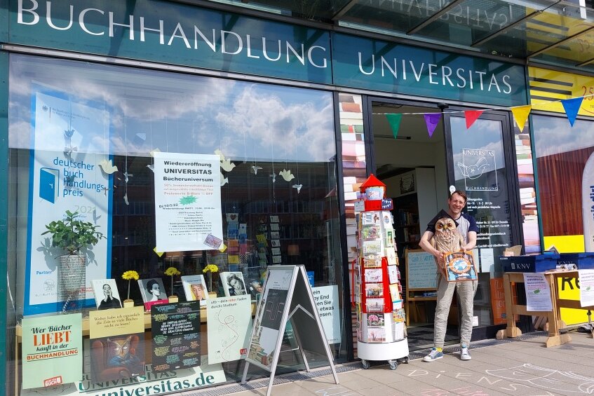 Robert Aßmann ist der neue Inhaber der Buchhandlung Universitas in Chemnitz.
