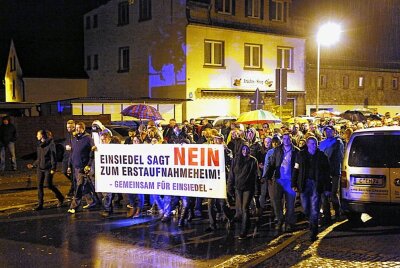 Nimmt Chemnitz Kriegsflüchtlinge im ehemaligen Pionierlager Einsiedel auf? - Daraufhin gab es Demonstrationen gegen die Erstaufnahme. Foto: Harry Haertel/Archiv