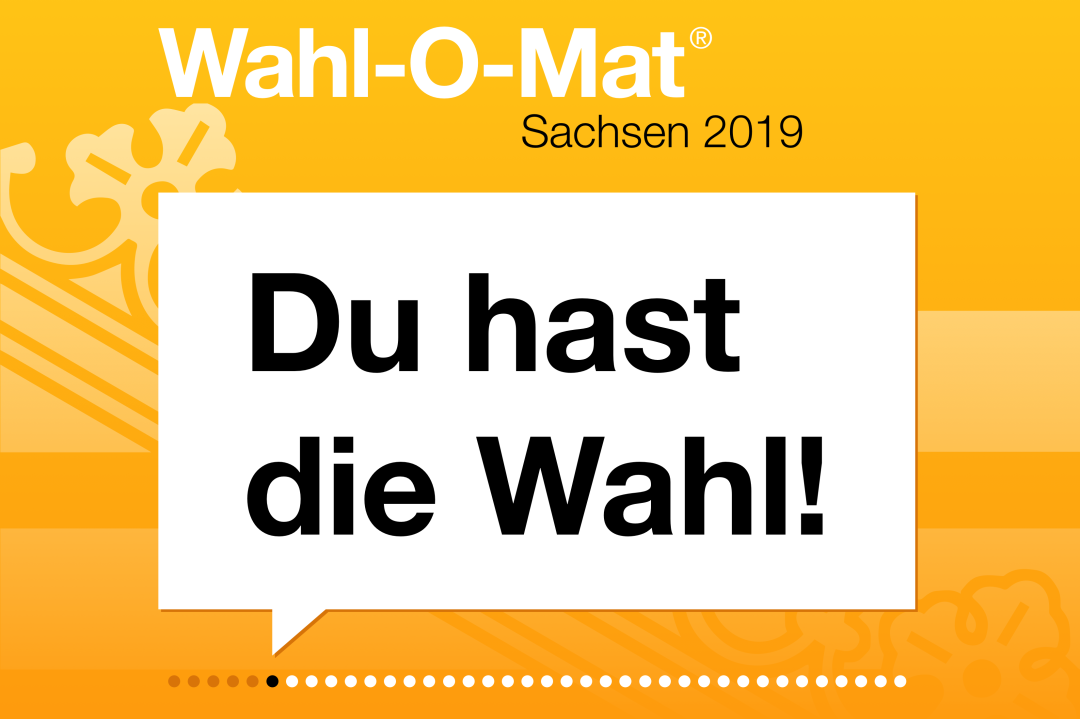 Seit Dienstag ist der Wahl-O-Mat zur Landtagswahl in Sachsen am 1. September verfügbar und hilft den Wählerinnen und Wähler bei der Wahlentscheidung.